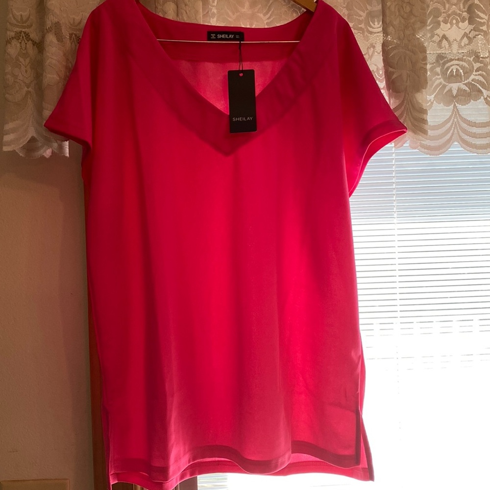 Fuchsia Blouse size large